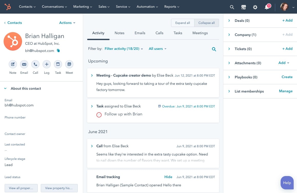 QuickBooks CRM integration with HubSpot
