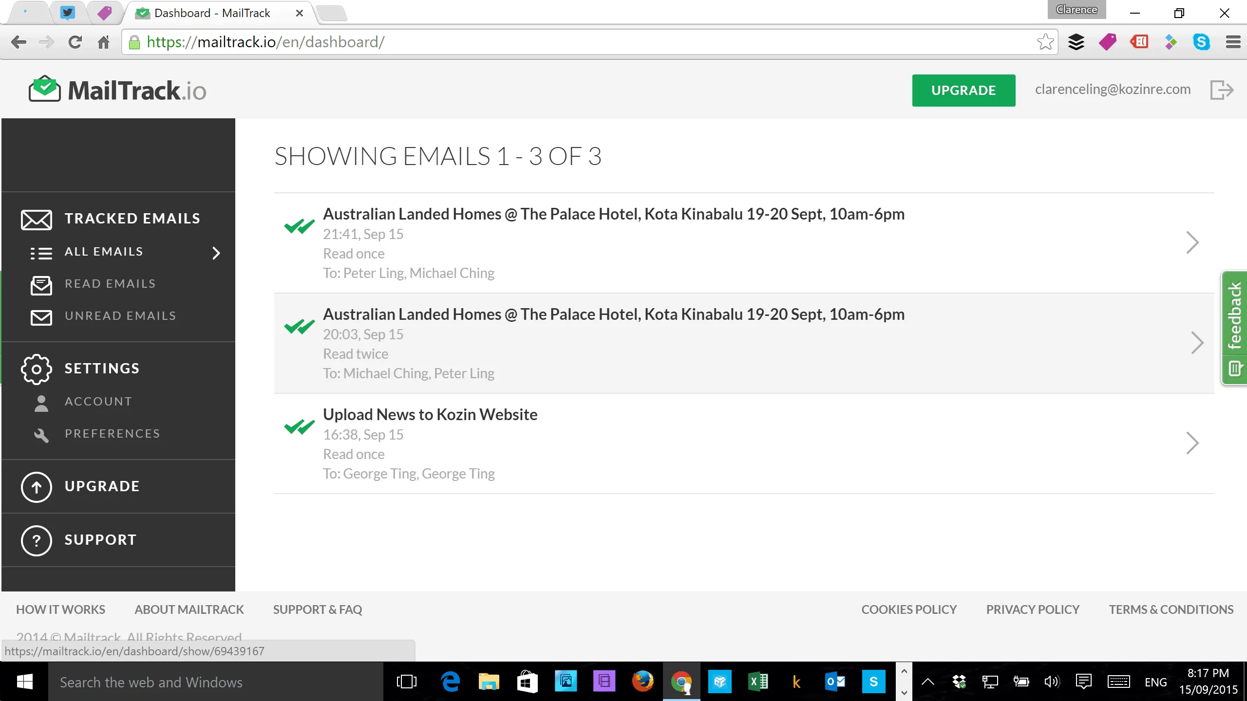 EmailAnalytics - Best for Team Email Performance & Response Time Tracking EmailAnalytics changed the way I manage my team's email productivity. Instead of guessing who's on top of their inbox, I can now see exactly how many emails each team member sends and receives, their average response time, and when they're most active throughout the day, all displayed in clean, interactive charts and graphs. What really sold me is the automatic response time tracking. As a manager, knowing that my team's average reply time dropped from over 4 hours to under 1 hour within the first couple of weeks was a game-changer. I get daily and weekly email activity reports delivered straight to my inbox, so I don't even need to log into a separate dashboard to stay informed. Setup was fast and easy. There's no software to install on anyone's device, no Chrome extension required, and no changes to my team's existing workflow. It connects via API to Gmail and Outlook, tracks silently in the background, and works alongside whatever CRM or tools your team already uses. For managers who want visibility into email performance without disrupting how their team works, it's a perfect fit. Pros: Automatic response time calculation per team member, ideal for sales and support KPIs Daily and weekly email activity reports delivered directly to your inbox No software to install, no browser extensions, and no training required for team members Works with both Gmail and Outlook, compatible with any existing CRM tools Cons: No downloadable or on-premise version No free plan, only a 14-day free trial before paid plans begin Pricing: 14-day free trial. Paid plans start at $19/month per inbox.
