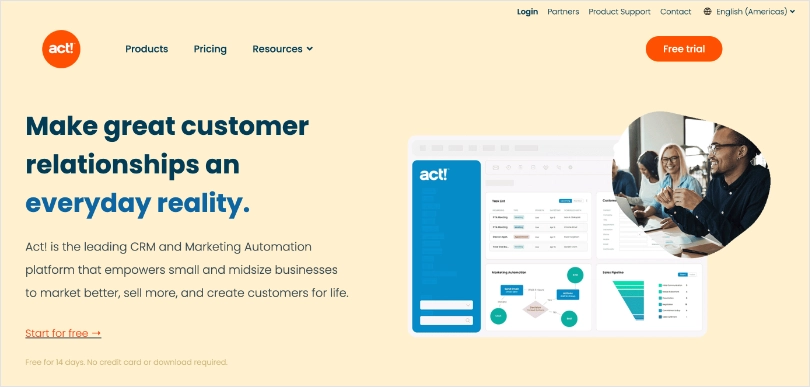 Act crm for ecommerce business