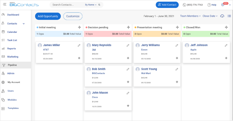 use bigcontacts for dedicated CRM tool
