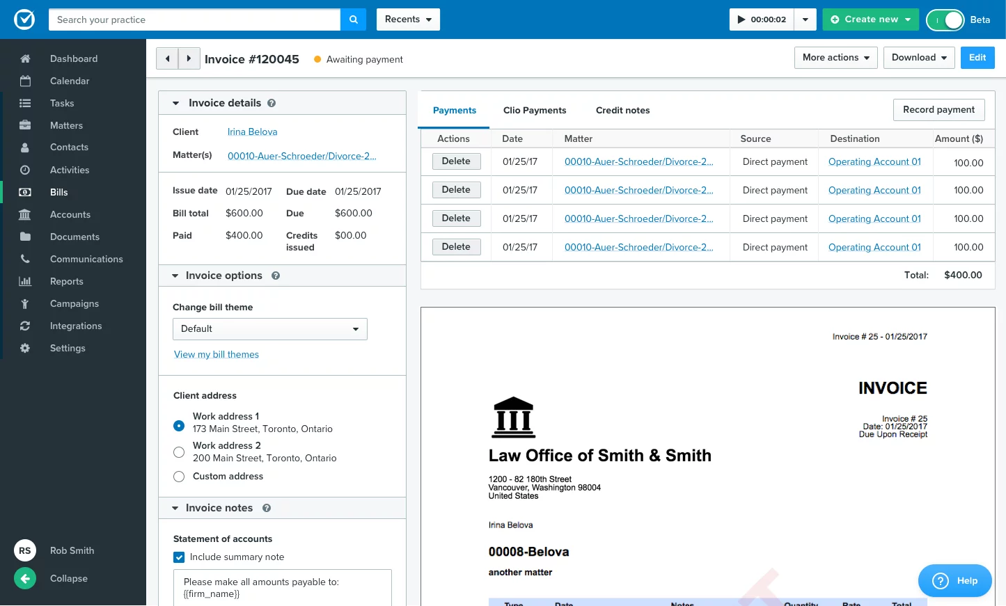 clio crm for law firm