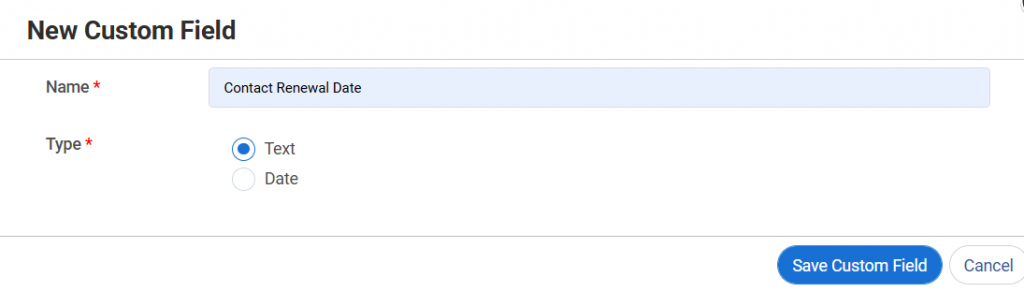 Custom fields