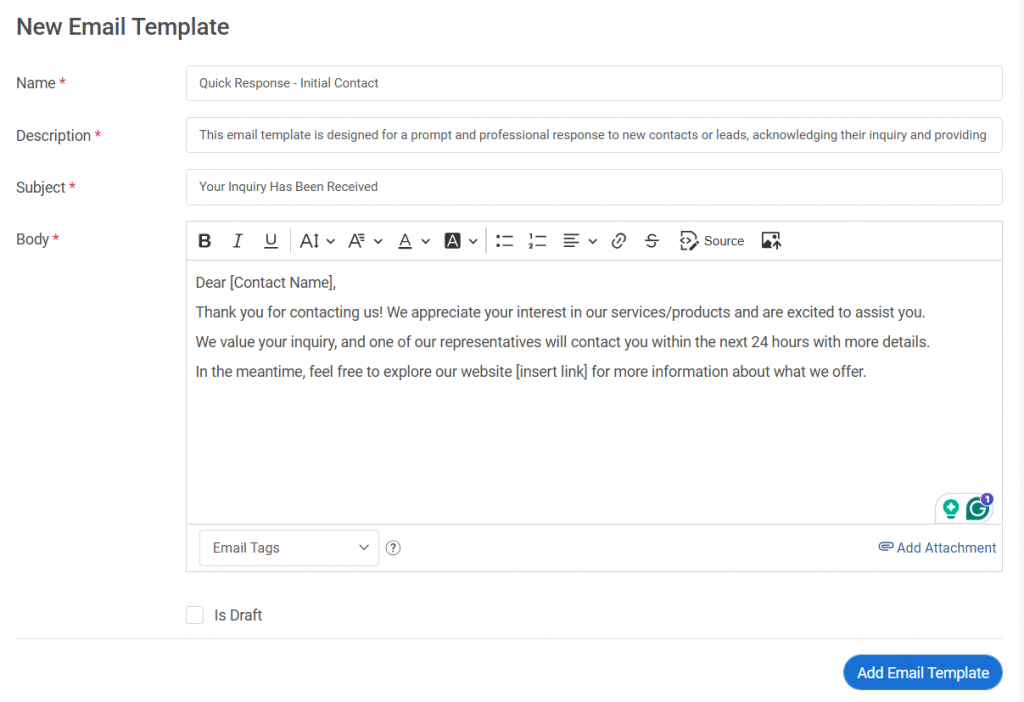email templates