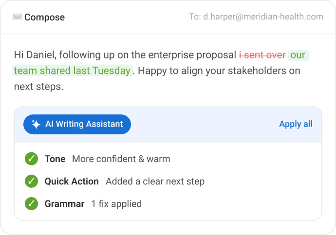 AI EMAIL WRITING ASSISTANT