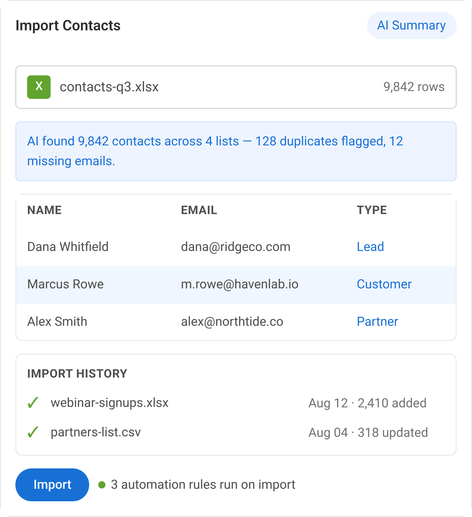 Import Contacts, the Smart Way