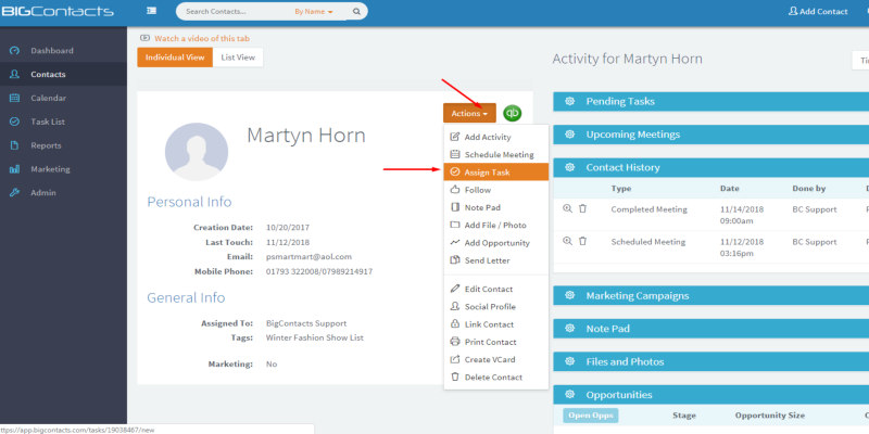 Defining a “Note” vs. a “Task” in your Contact Manager