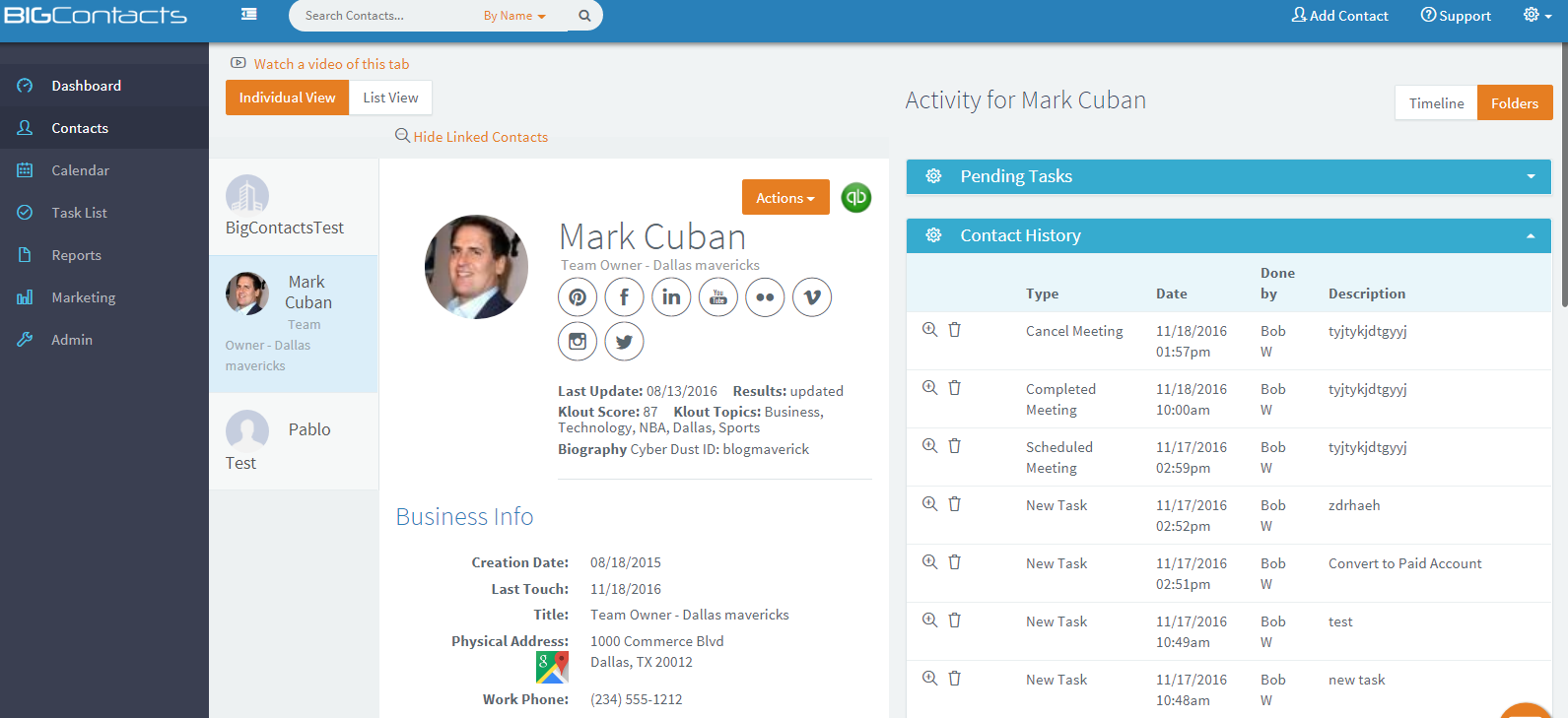 Tailor Your Contact Dashboard: Customize Views with BIGContacts CRM