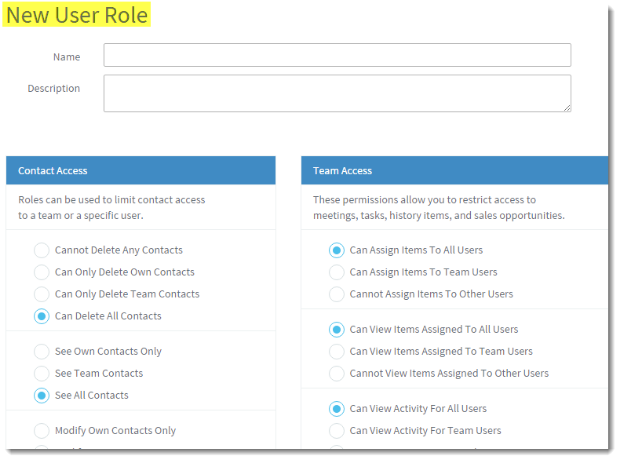 User Roles