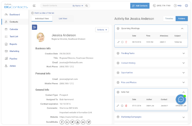 Detailed Contact Profiles