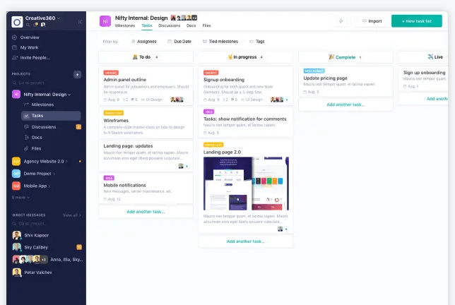 Nifty: Project Management