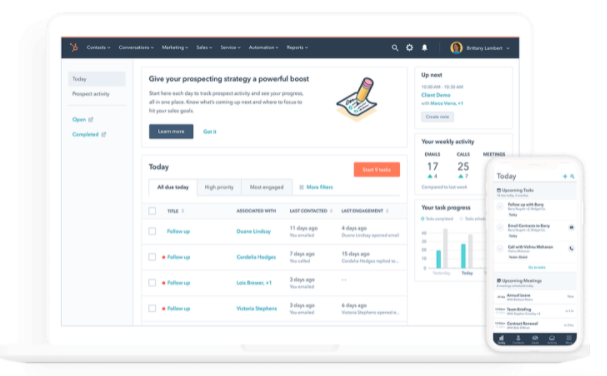 HubSpot CRM for financial companies