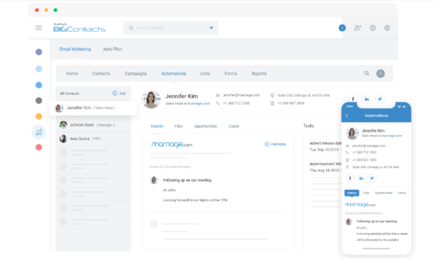 BIGContact_Contact profile added in BIGContacts