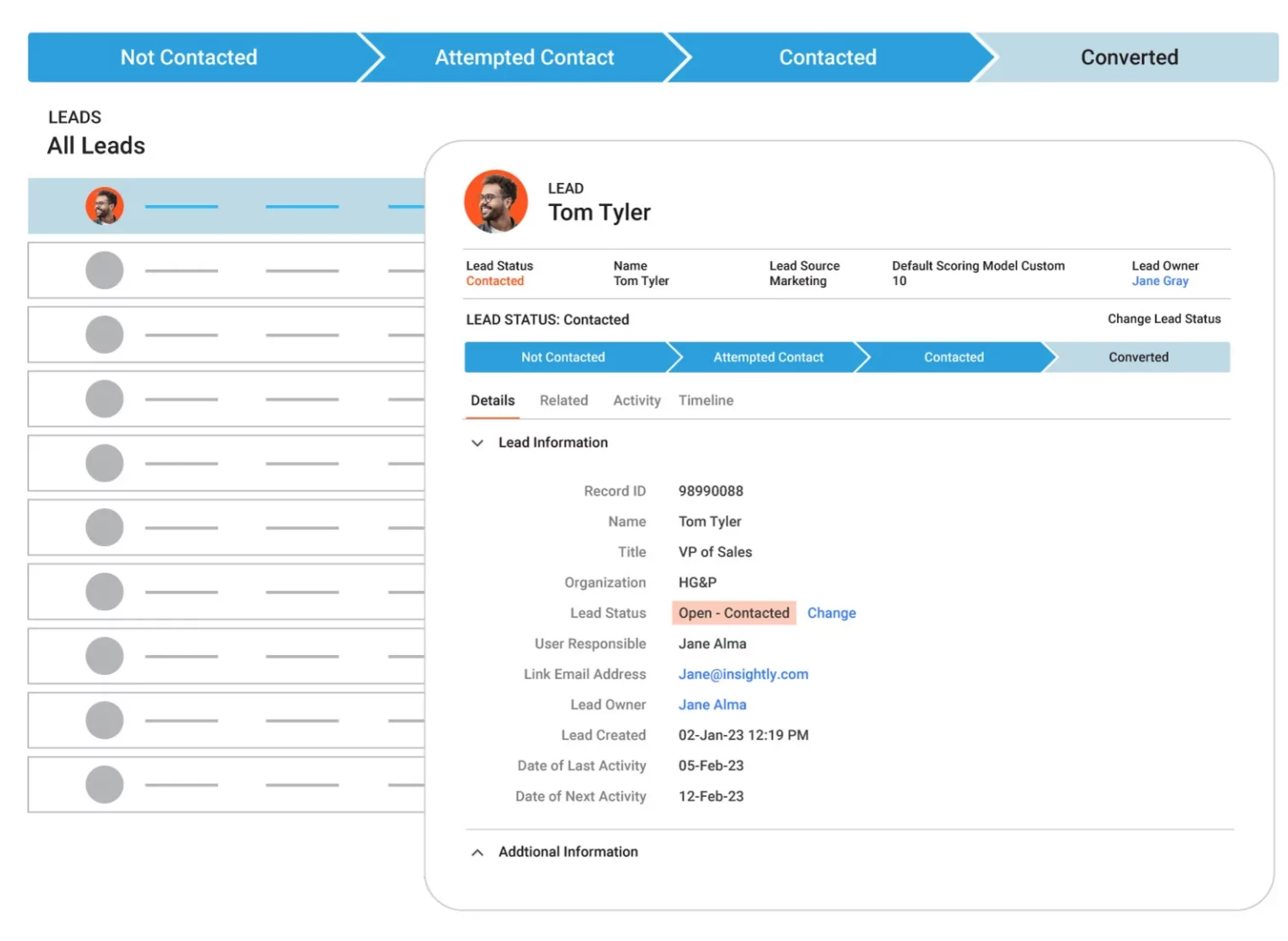 Insightly - Best for Lead Routing & Workflow Automation