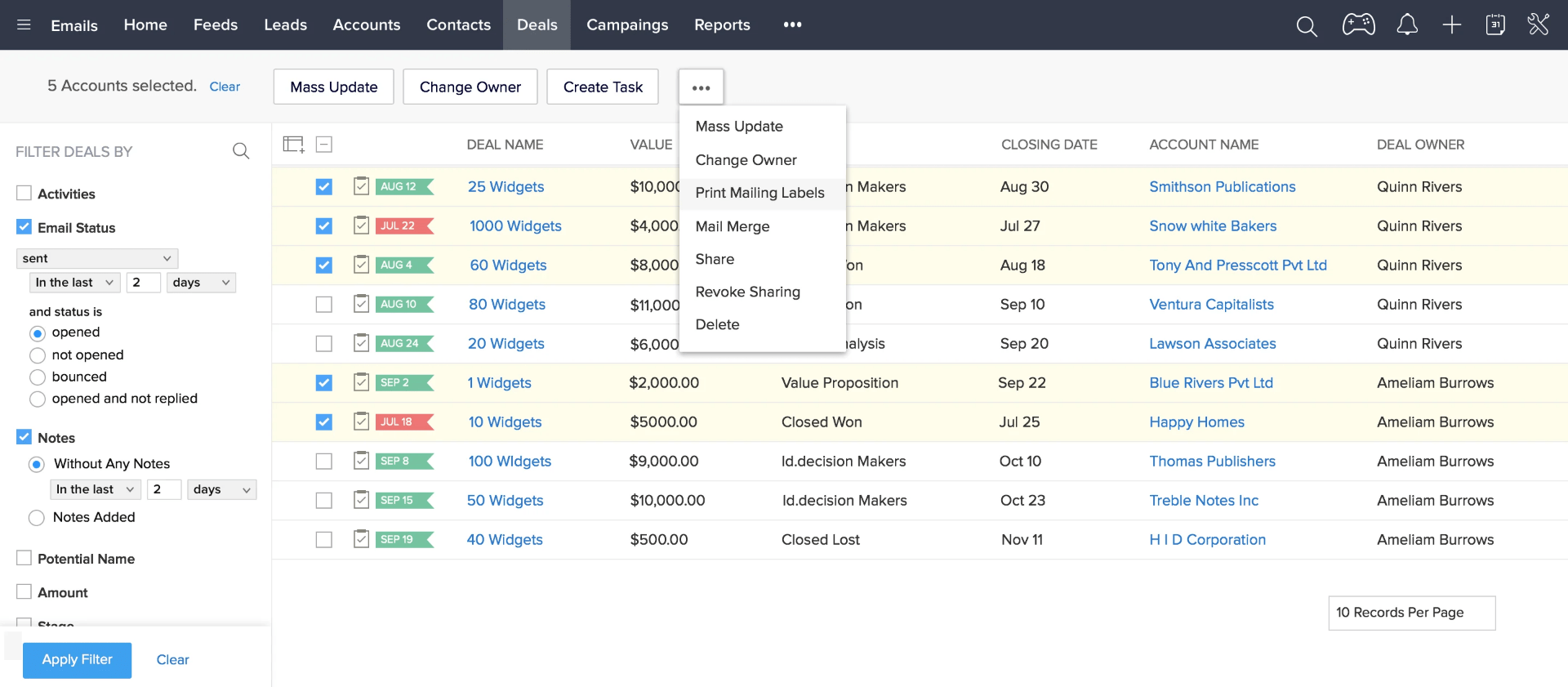 Zoho CRM - Agile Competitor