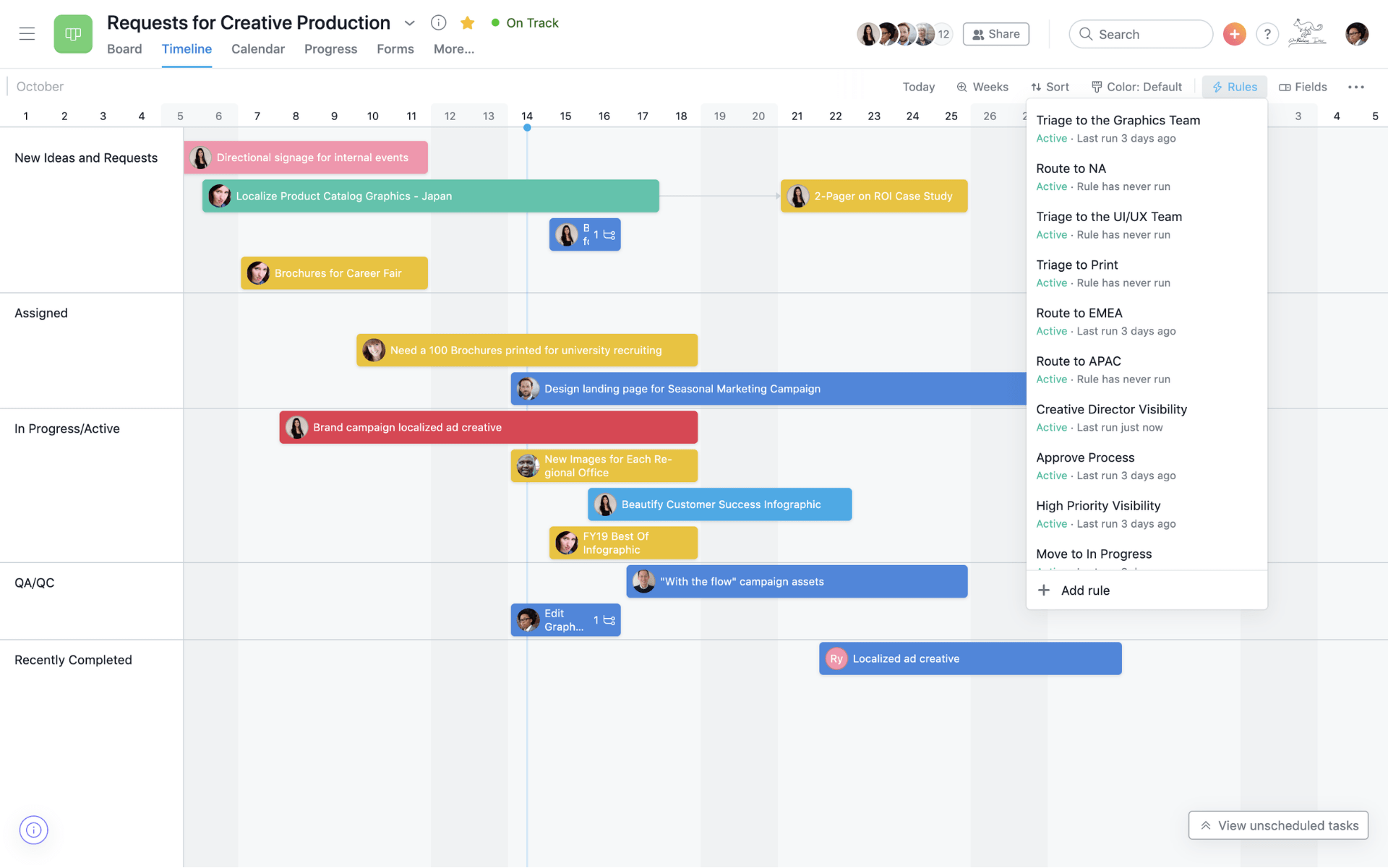 Asana - Best for Workflow Automation