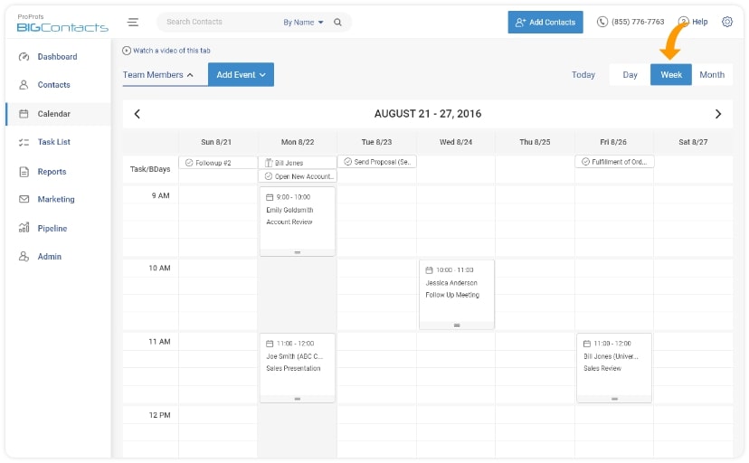 the screen is showing the best calendar manager software