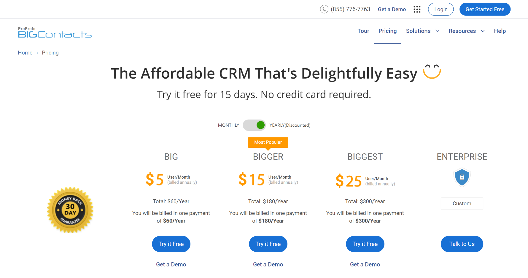 CRM pricing