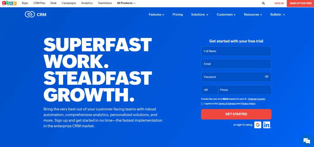 Zoho CRM