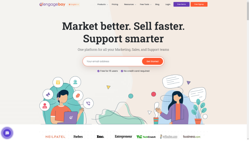 Choose Engagebay CRM for startups