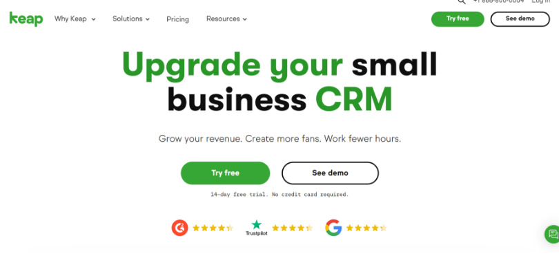 Keap CRM best for Marketing Automation for Startups
