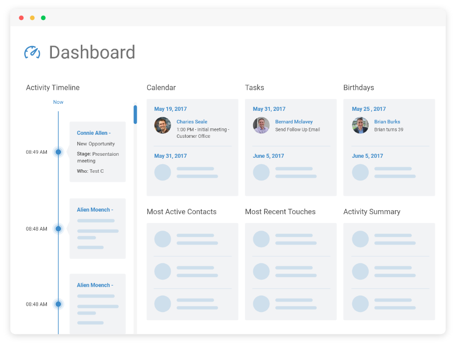 bigcontacts dashboard 