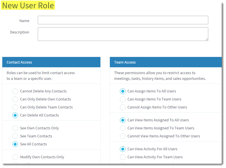 central database