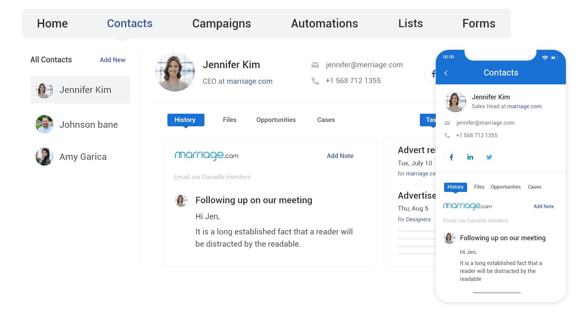 BIGContacts- Best for Email Marketing & Workflow Automation