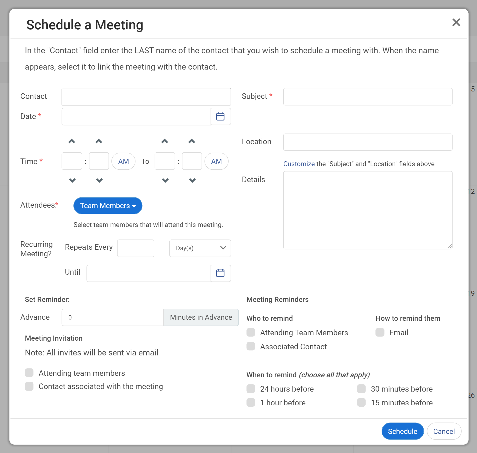 BIGContacts: Meeting scheduler software