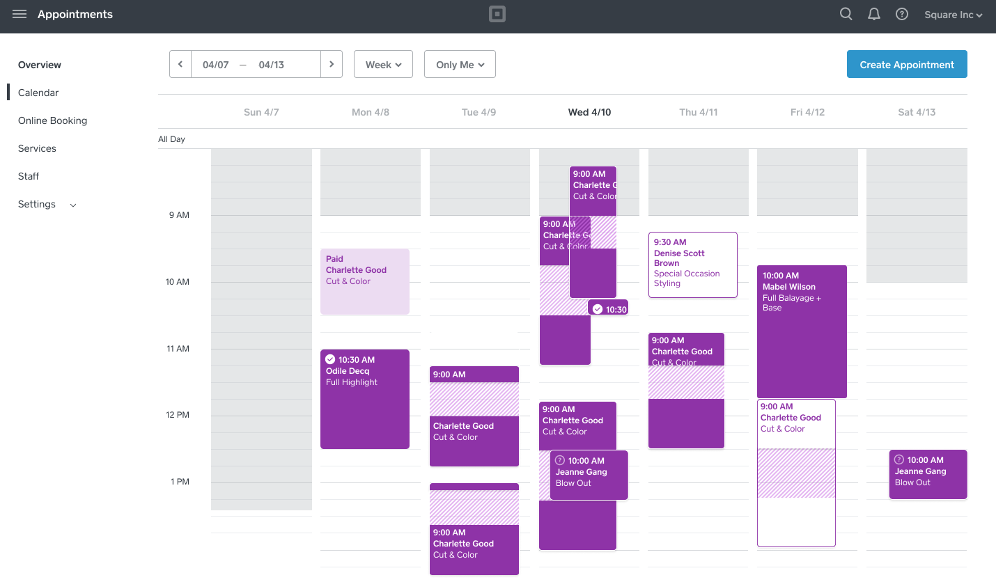Book your appointments with square appointments