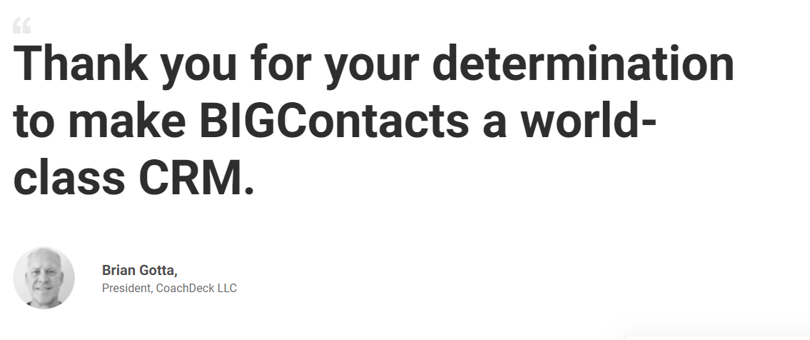 BIGContacts Testimony