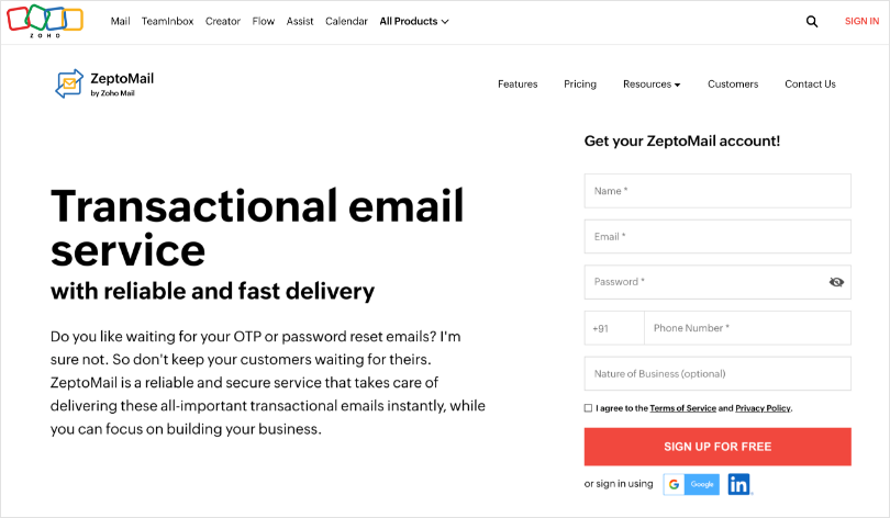 ZeptoMail for the bulk email