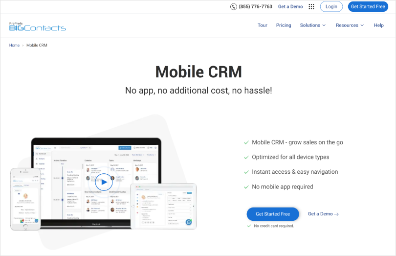 Best Mobile CRM Option - BIGContacts CRM