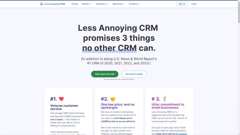 Less Annoying CRM