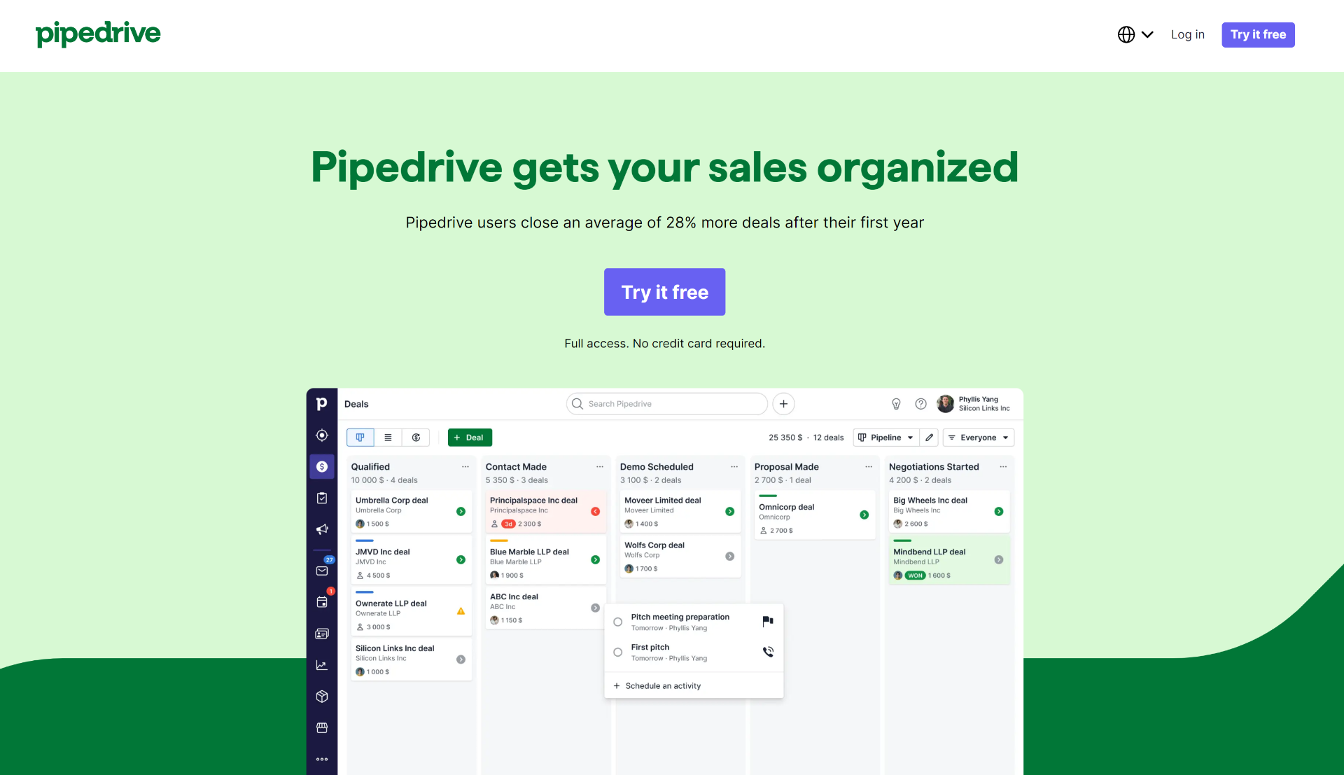 cloud crm platform - pipedrive