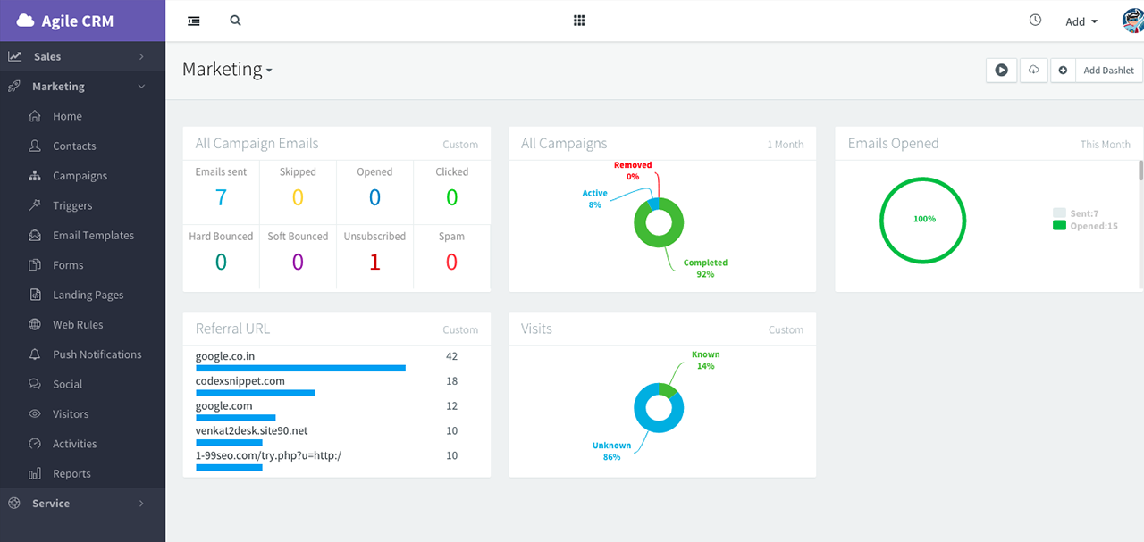 Agile CRM - Best for Web Engagement