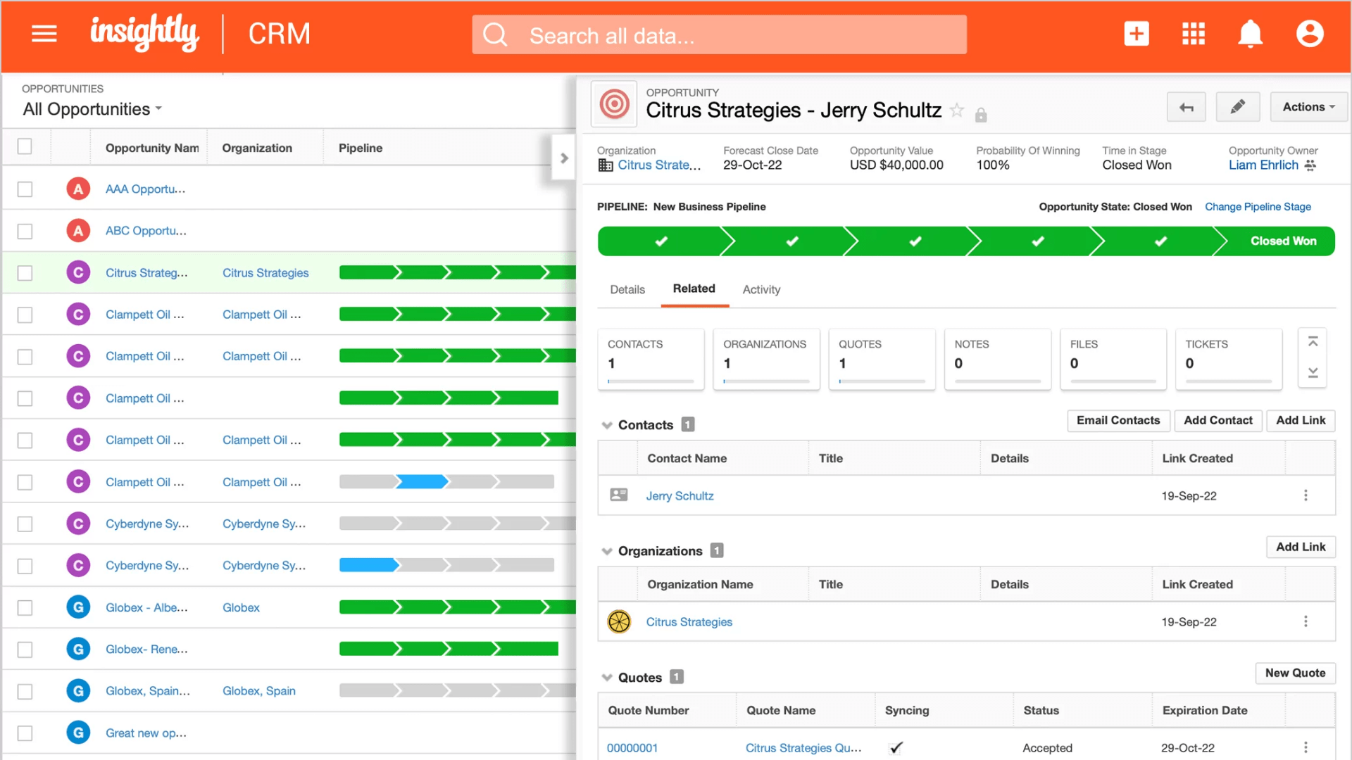 Insightly - Best for Sales Pipeline Management