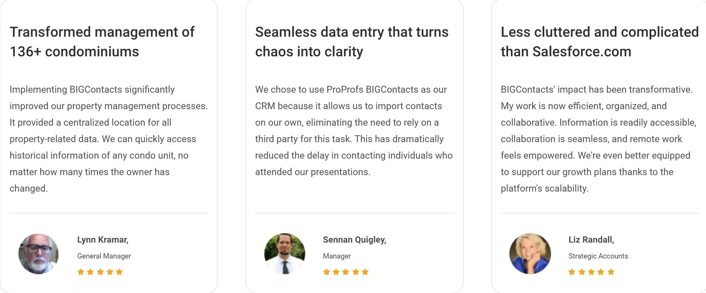 BIG Contacts Customer reviews