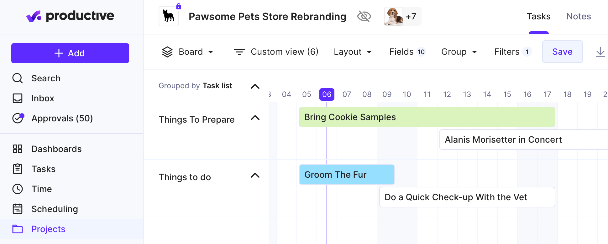 Productive.io screenshot