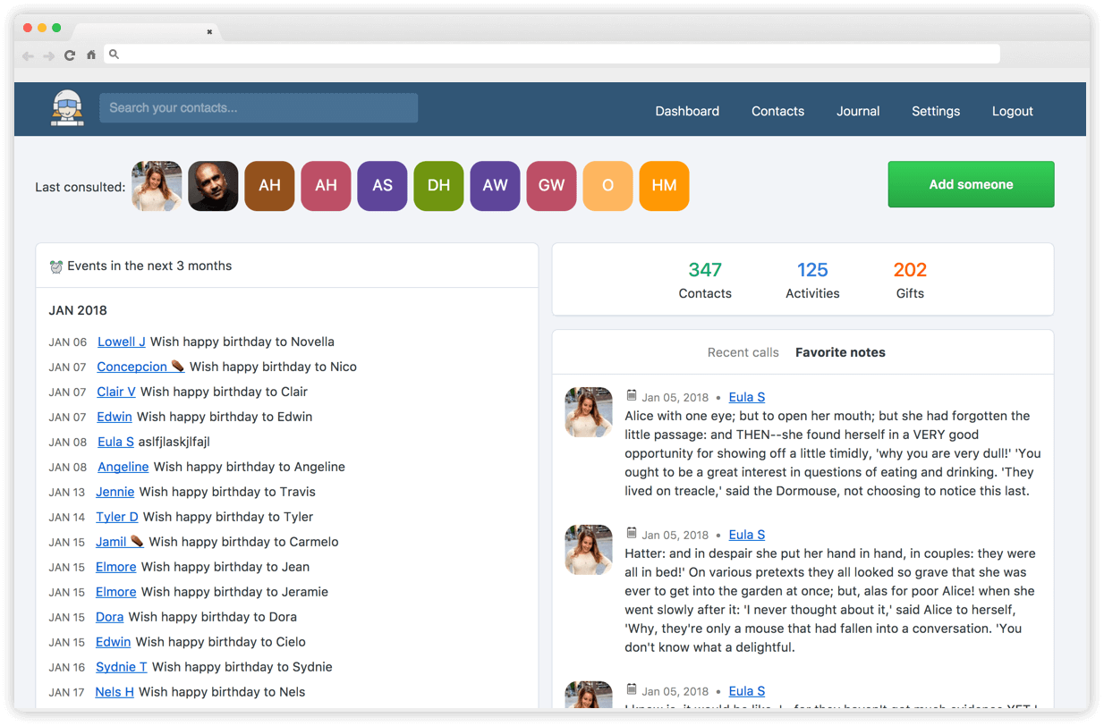 Monica - Best for Open Source Personal CRM