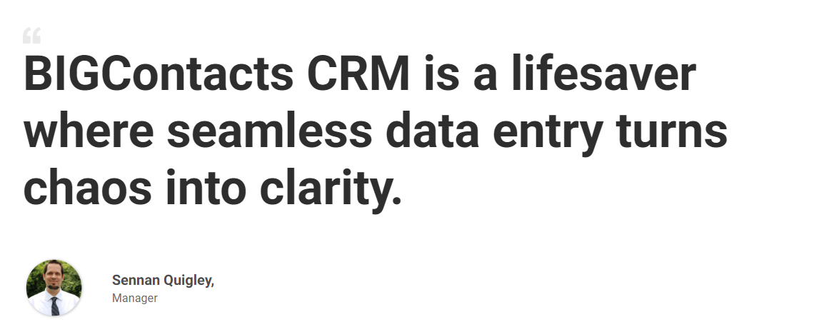 Managers views about BIGContacts