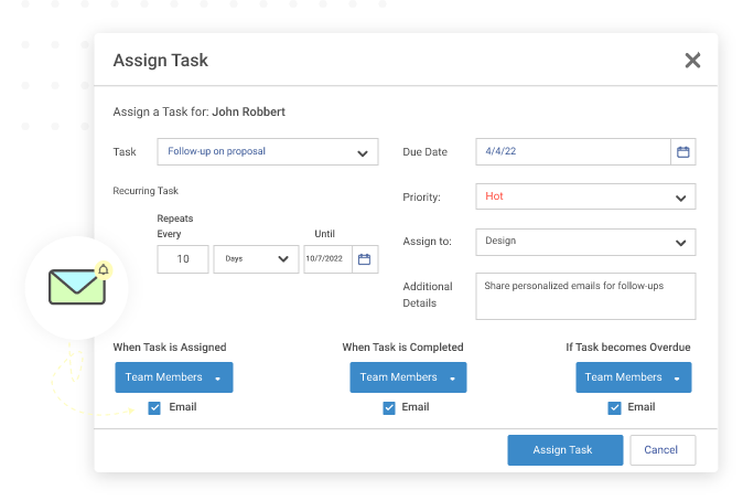 Assign a Task in CRM