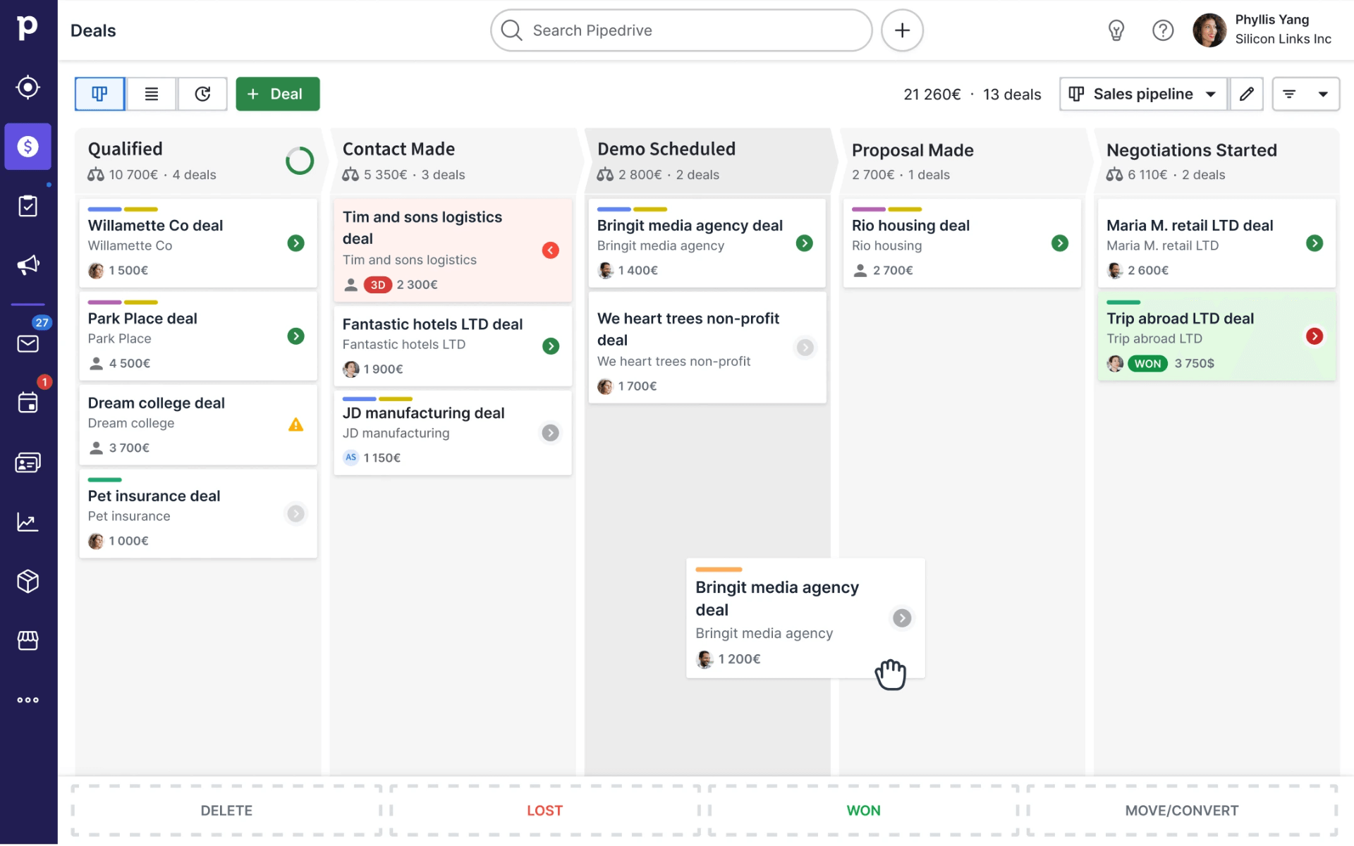 Pipedrive - Best for Task Management