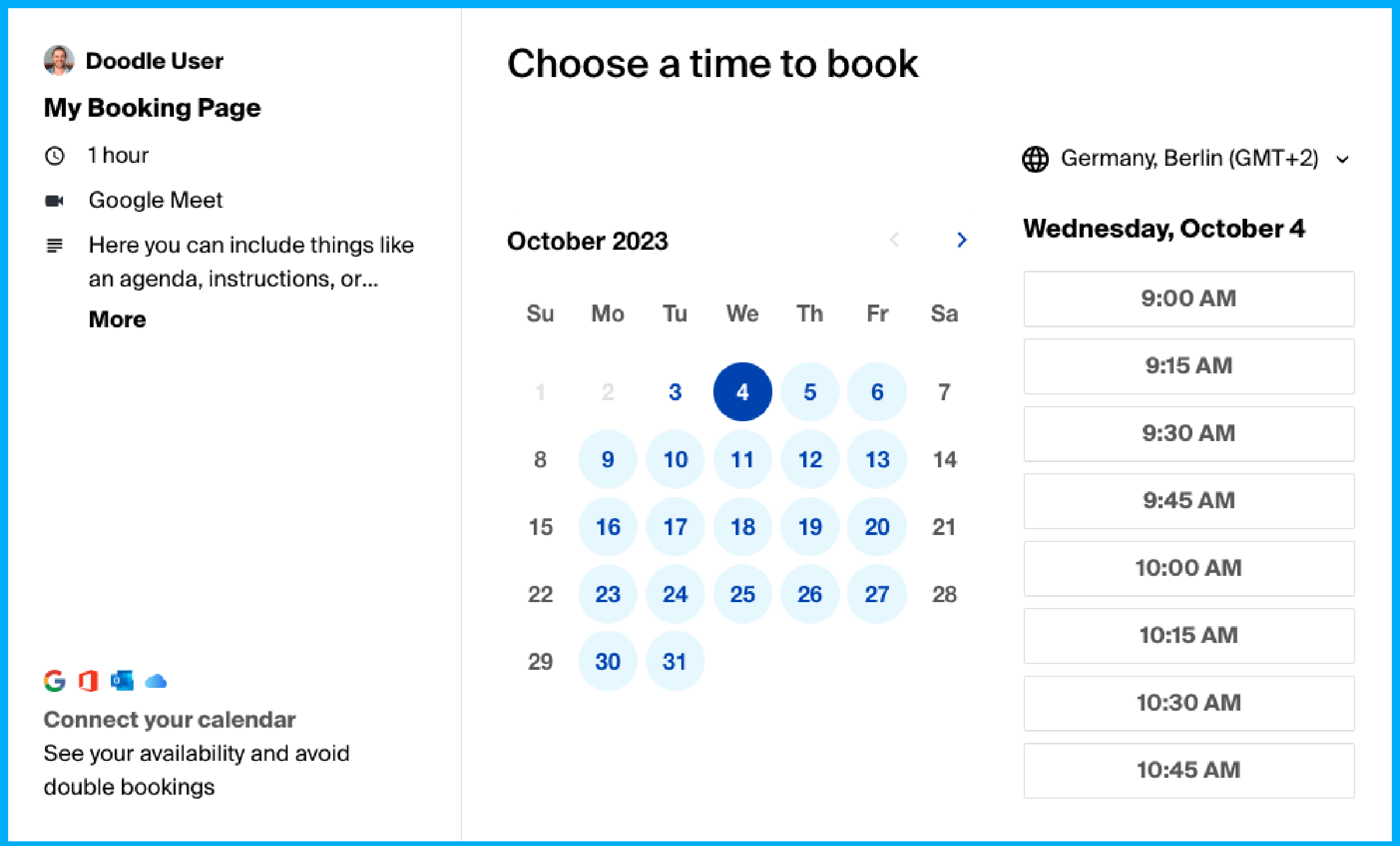 Doodle - Best for Booking Reports