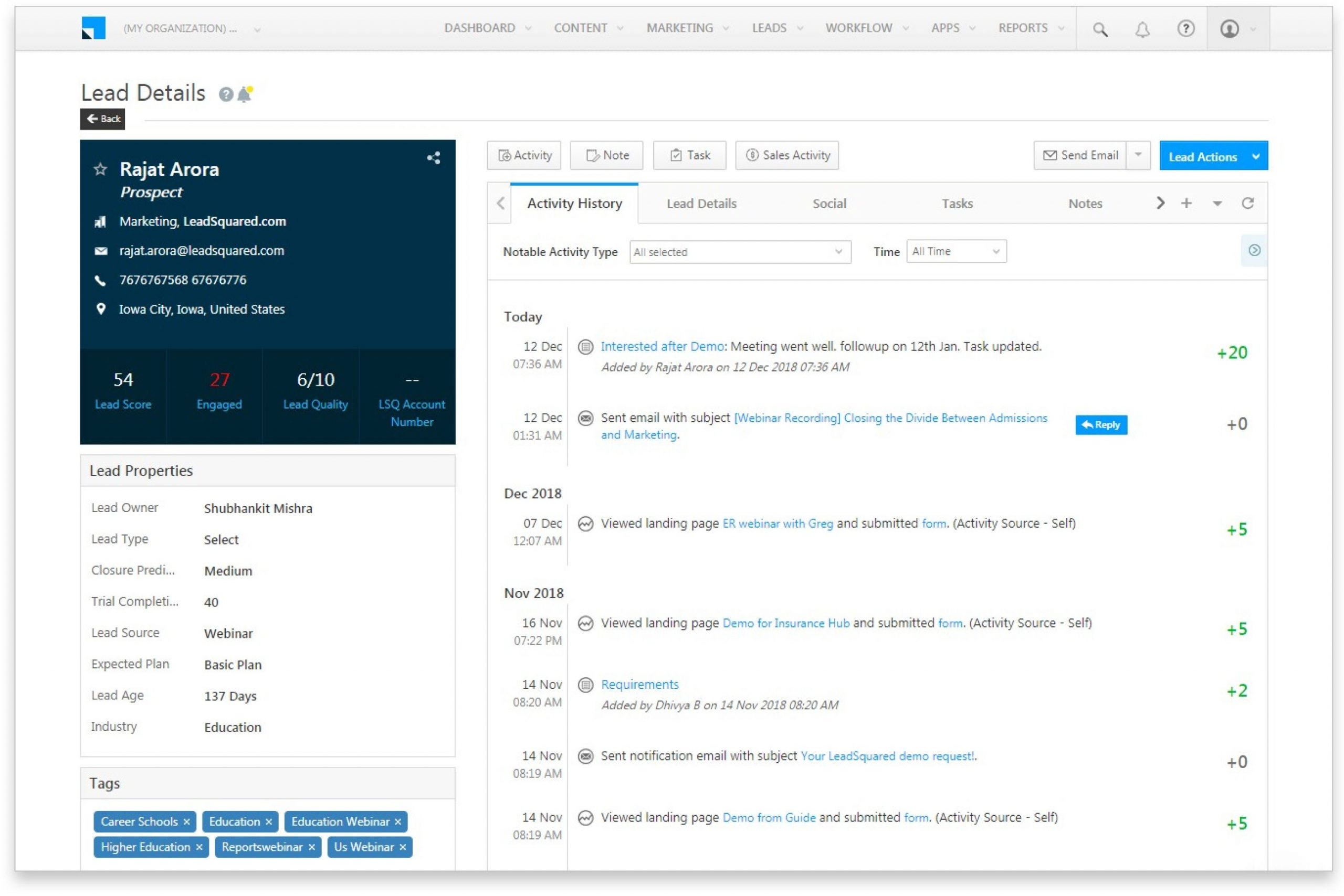 LeadSquared - Best for Field Sales