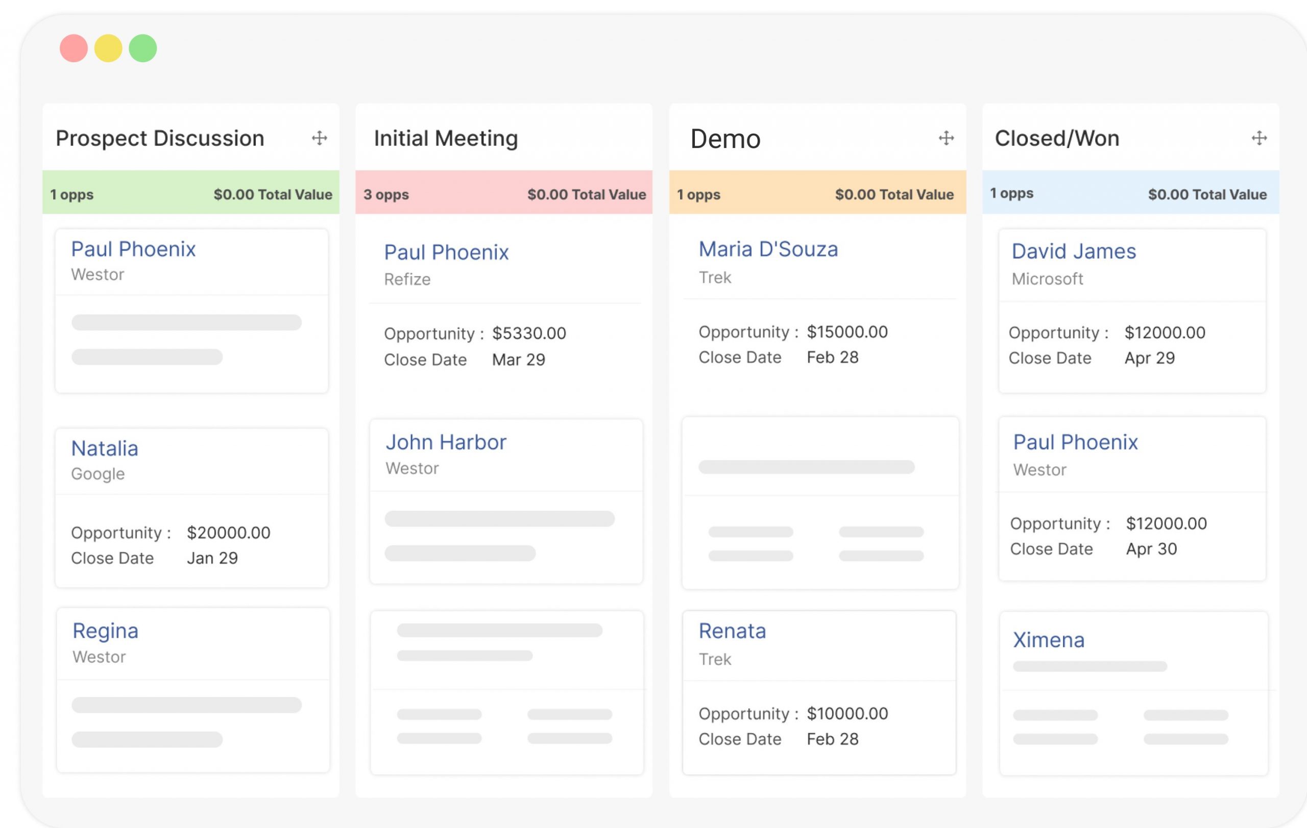 track deals with sales pipeline