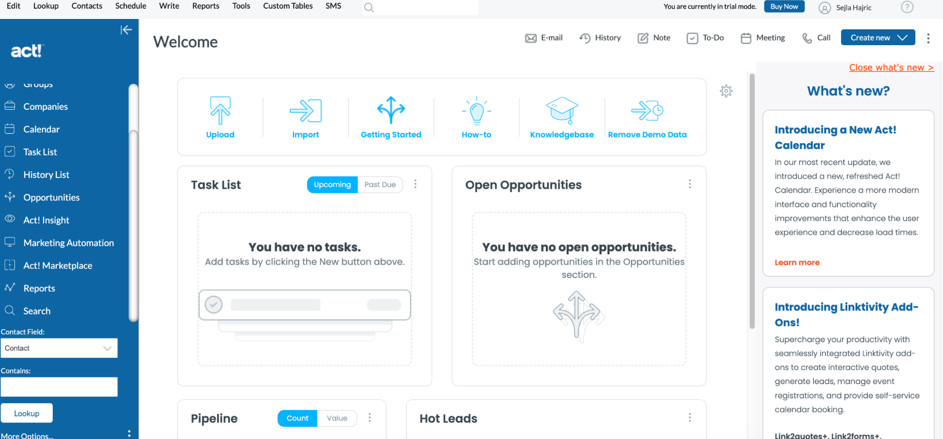 CRM for financial advisors Act CRM