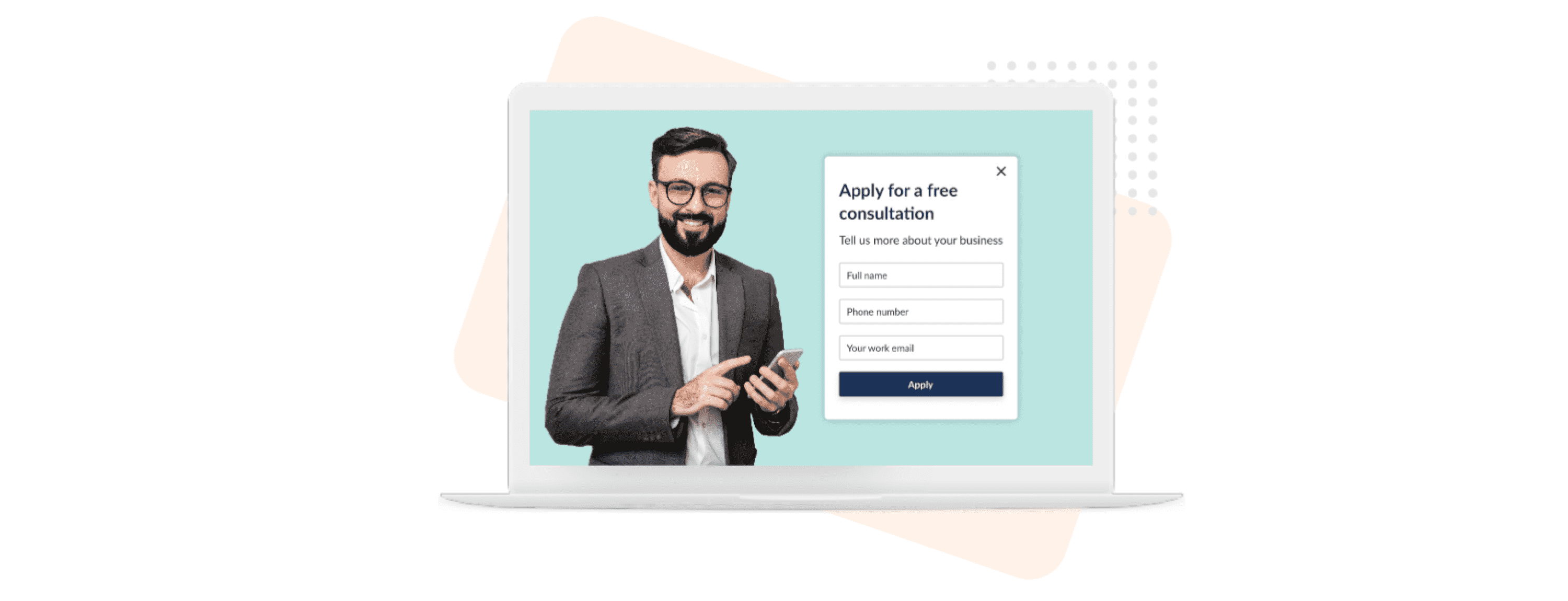 animated popup forms on your website's interface