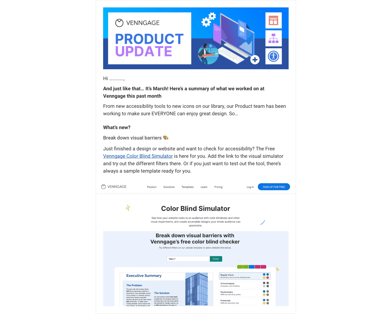 Drip email campaign for Upselling & Retention by Venngage