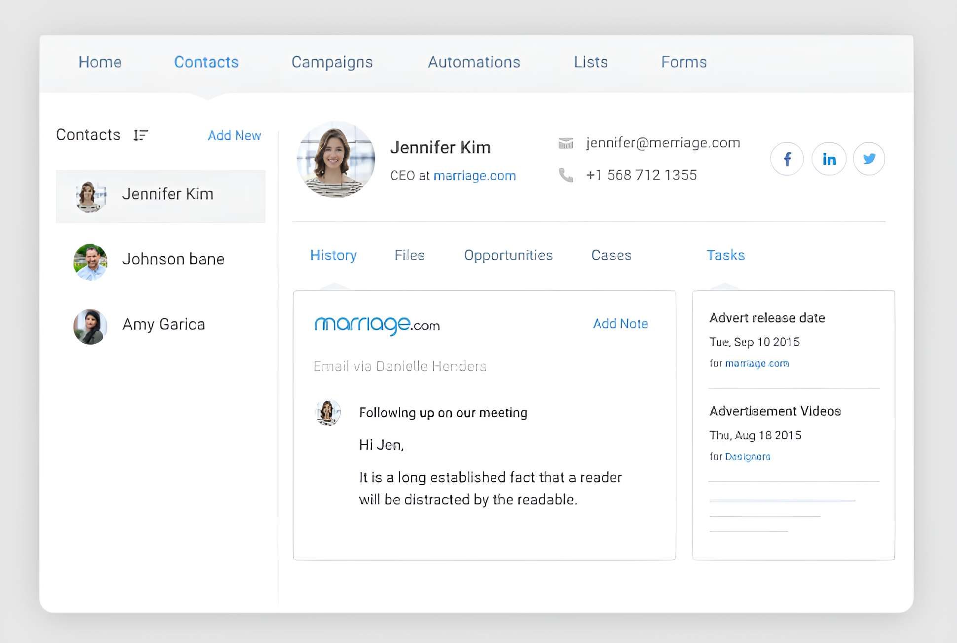 CRM Lead management 
