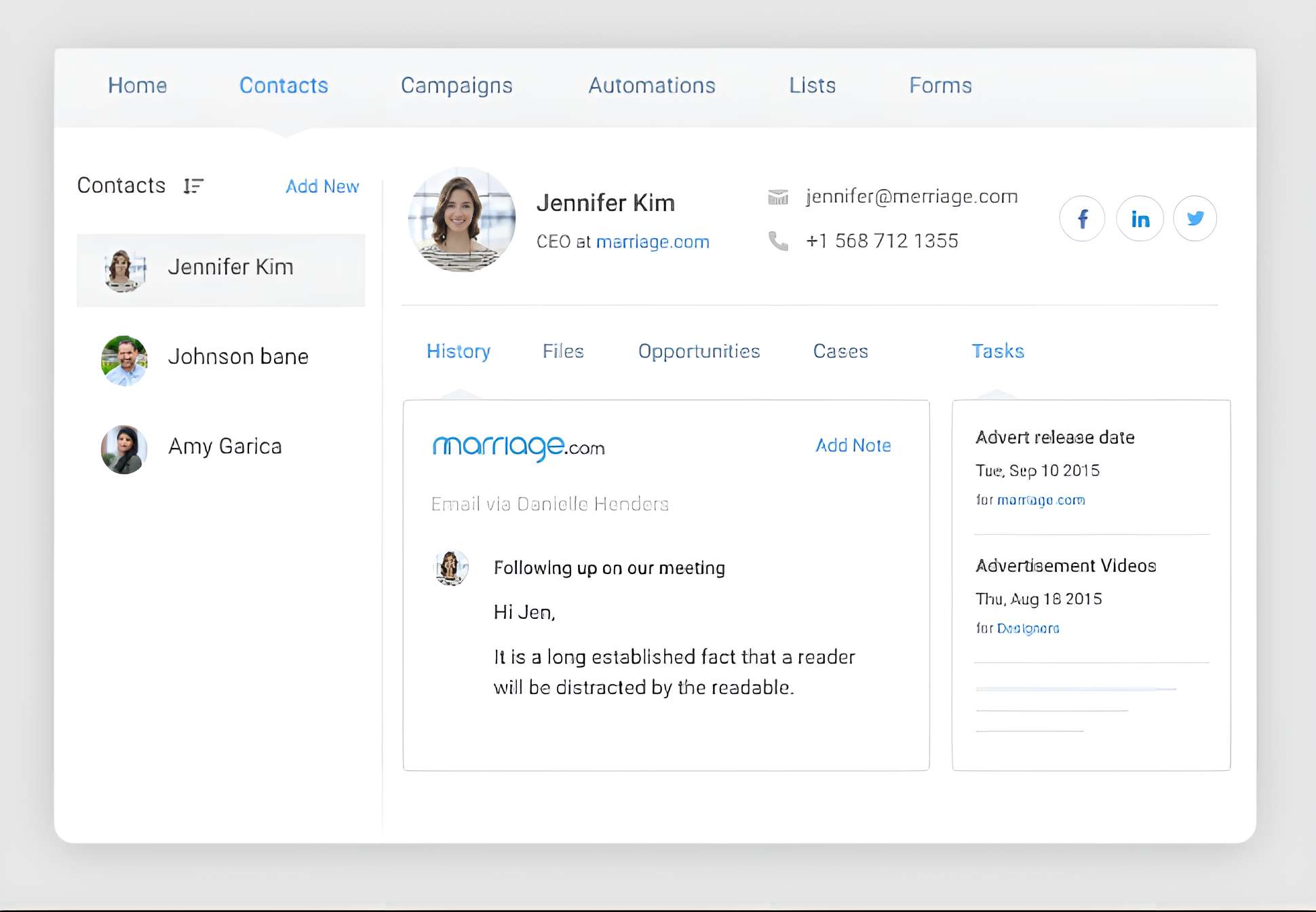 CRM Sample Contact